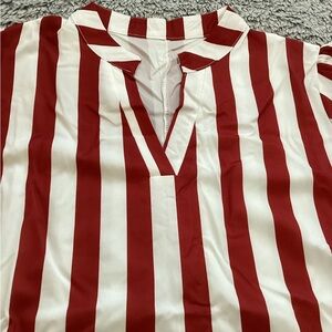 SHEIN Red and White Striped Mini Dress (brand new)